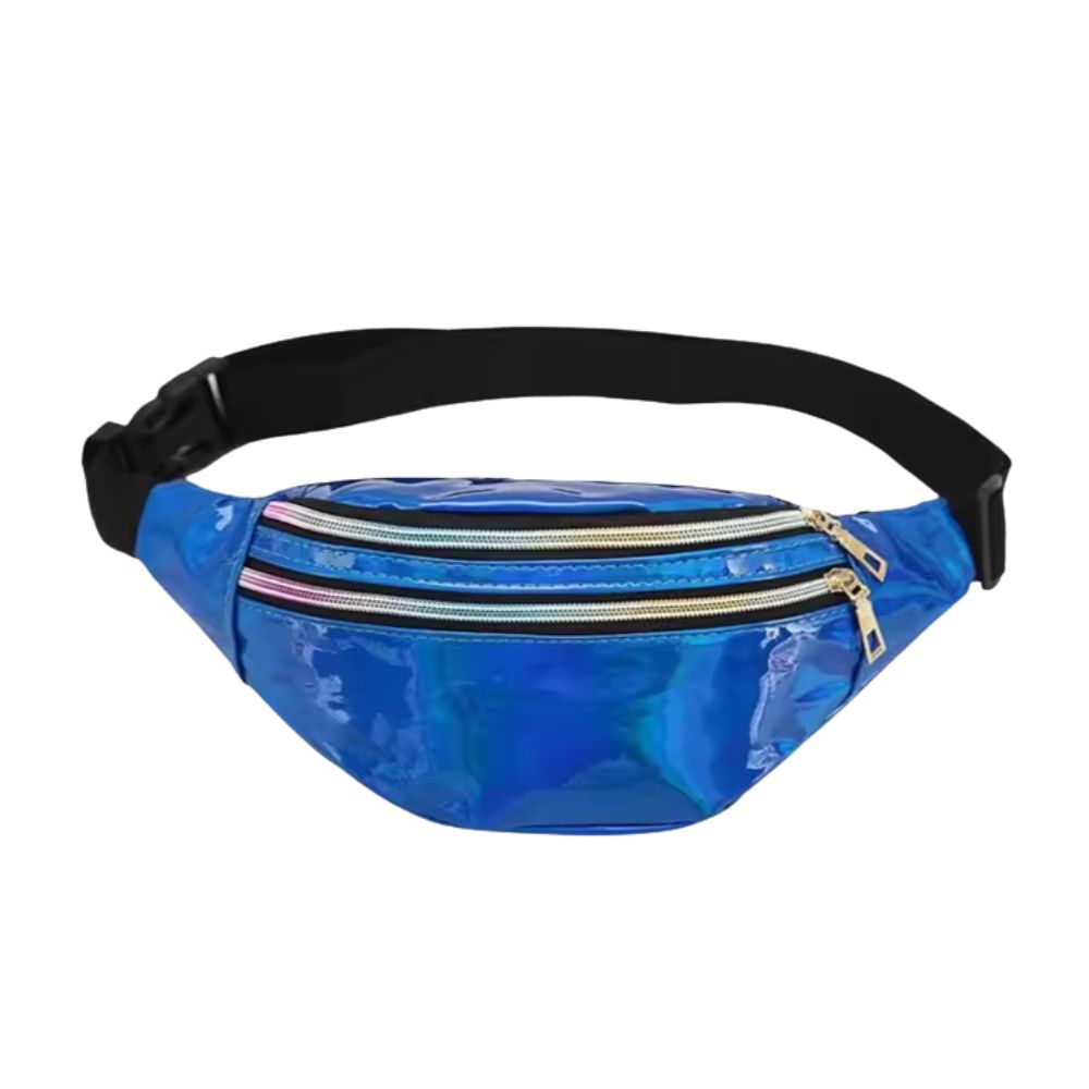 Holographic Triple Zip Fanny Pack