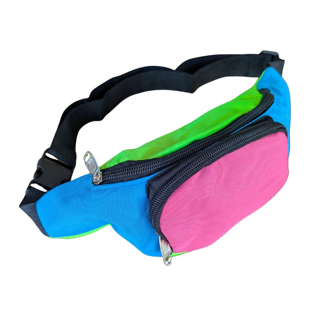 Retro Fanny Pack Bum Bag Neon - Lucky Skates 
