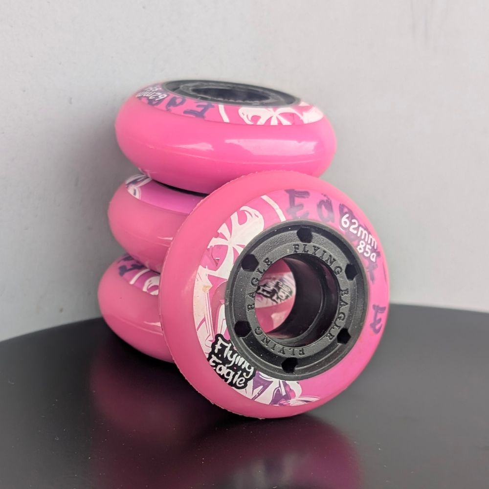 Flying Eagle Kids Inline Wheels 62mm 85A Pink 4 Pack - Lucky Skates 