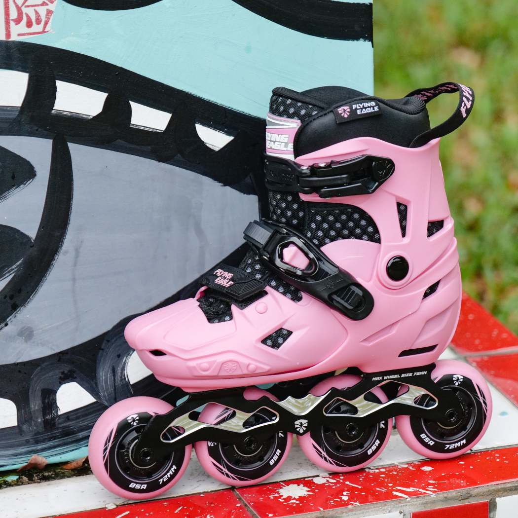 Kids Adjustable Flying Eagle S7 Nimbus Pink Inline Skates - Lucky Skates 