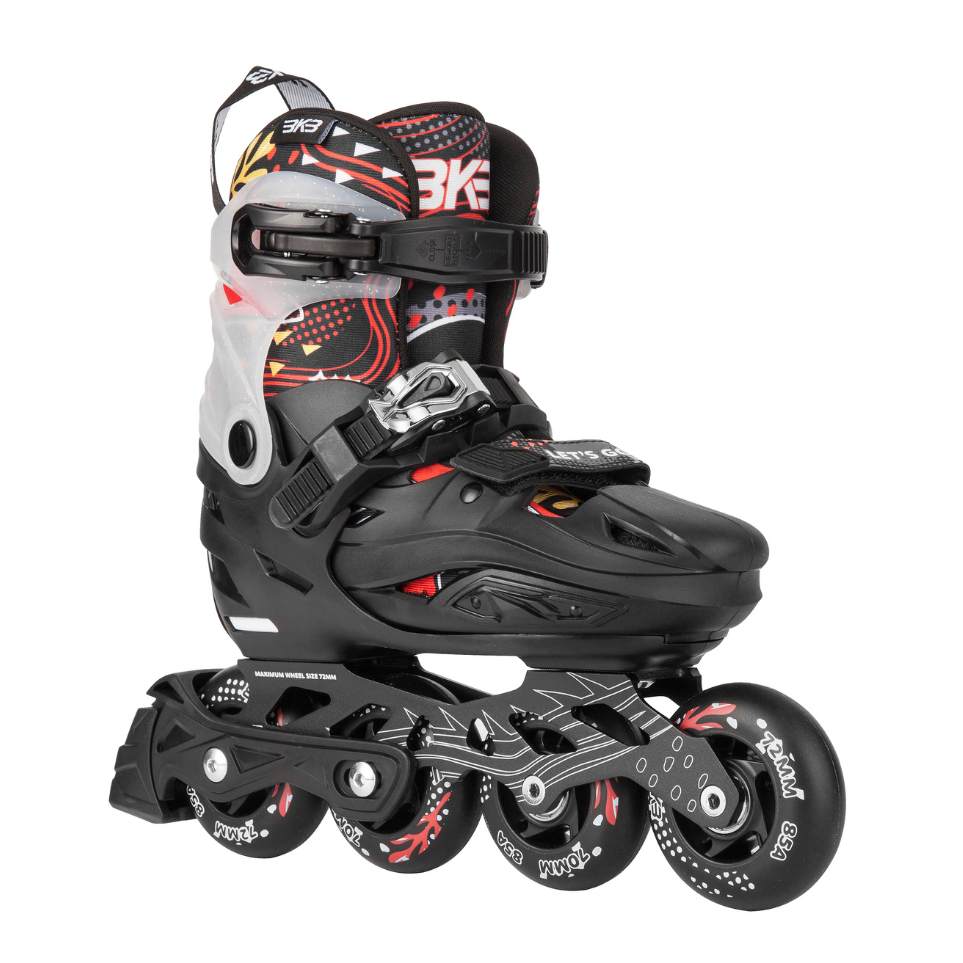 Flying Eagle BKB K9 Black Red Children's Adjustable Inline Skates Rollerblades - Lucky Skates 