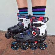 Kids Adjustable Flying Eagle S5 Pro Buzz Inline Skates Black Red Blue - Lucky Skates 