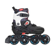Kids Adjustable Flying Eagle S5 Pro Buzz Inline Skates Black Red Blue - Lucky Skates 
