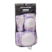 Flying Eagle Womens Cobet Padding Set Knee Pads, Elbow Pads, Wrist Guards Pink Purple - Lucky Skates 