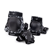 Flying Eagle Cobet Protective Gear Black Grey Knee Pads, Elbow Pads, Wrist Guards - Lucky Skates 