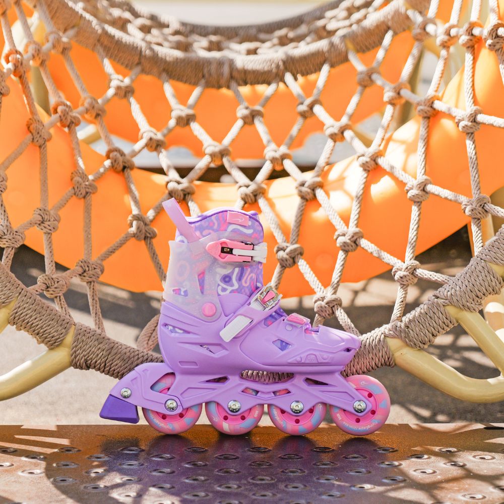 Flying Eagle S3 Cosmo Purple Lilac Pink  Children's Adjustable Inline Skates - Lucky Skates 