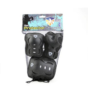 Flying Eagle V5 Junior Skate Protective Pad Set Black Knee Pad, Elbow Pad Wrist Guards - Lucky Skates 