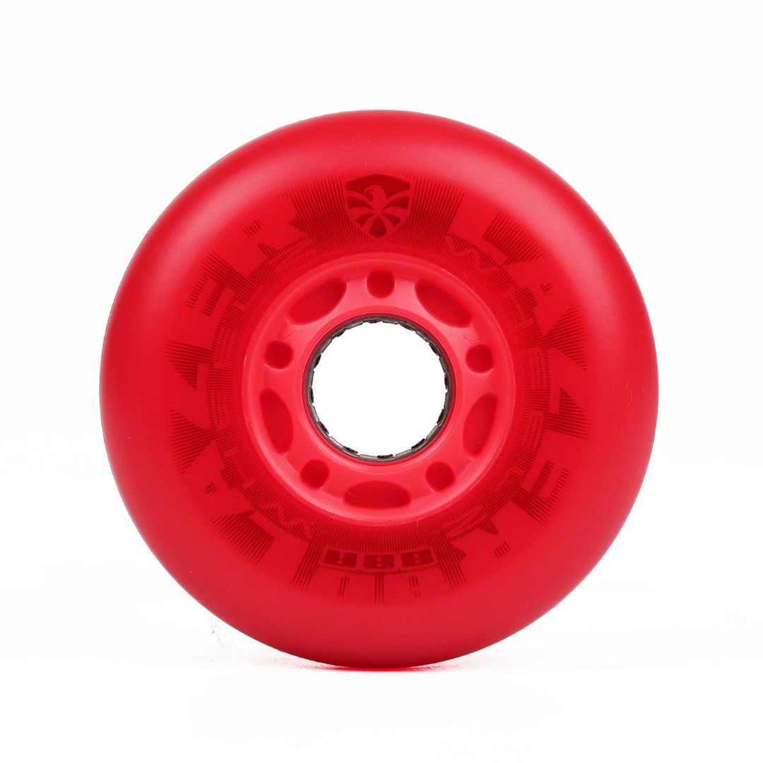 Flying Eagle Lazer Red Light Up Inline Skate Wheels LED 80mm 88A - Lucky Skates 