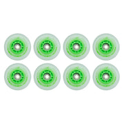 Flying Eagle Light Up LED Ultra Lazer Wheels Inline Wheels 88A Green 8 Pack - Lucky Skates 