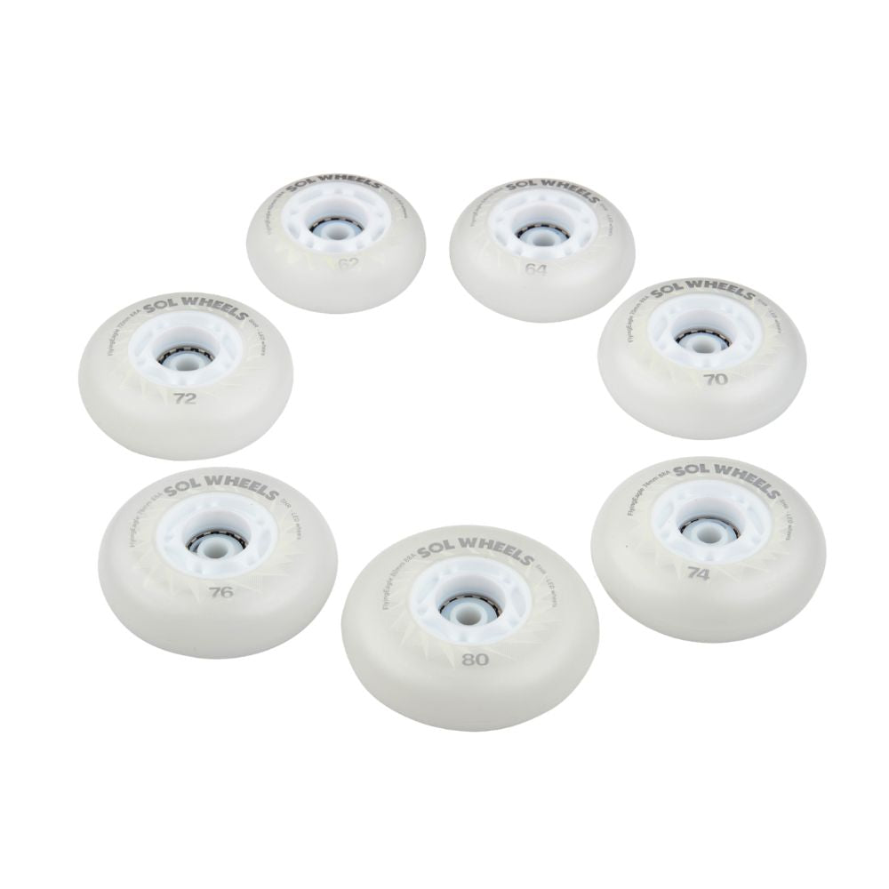 Flying Eagle SOL Light Up Inline Wheels Pink LED Inline Skate Wheels 88a 8 Pack  - Lucky Skates