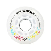 Flying Eagle SOL Light Up Inline Wheels Multicolour Rainbow  LED 64mm  Inline Skate Wheels 88a - Lucky Skates