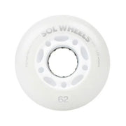 Flying Eagle SOL Light Up Inline Wheels White LED Inline Skate Wheels 62mm 88a - Lucky Skates