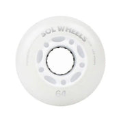 Flying Eagle SOL Light Up Inline Wheels White LED Inline Skate Wheels 64mm 88a - Lucky Skates
