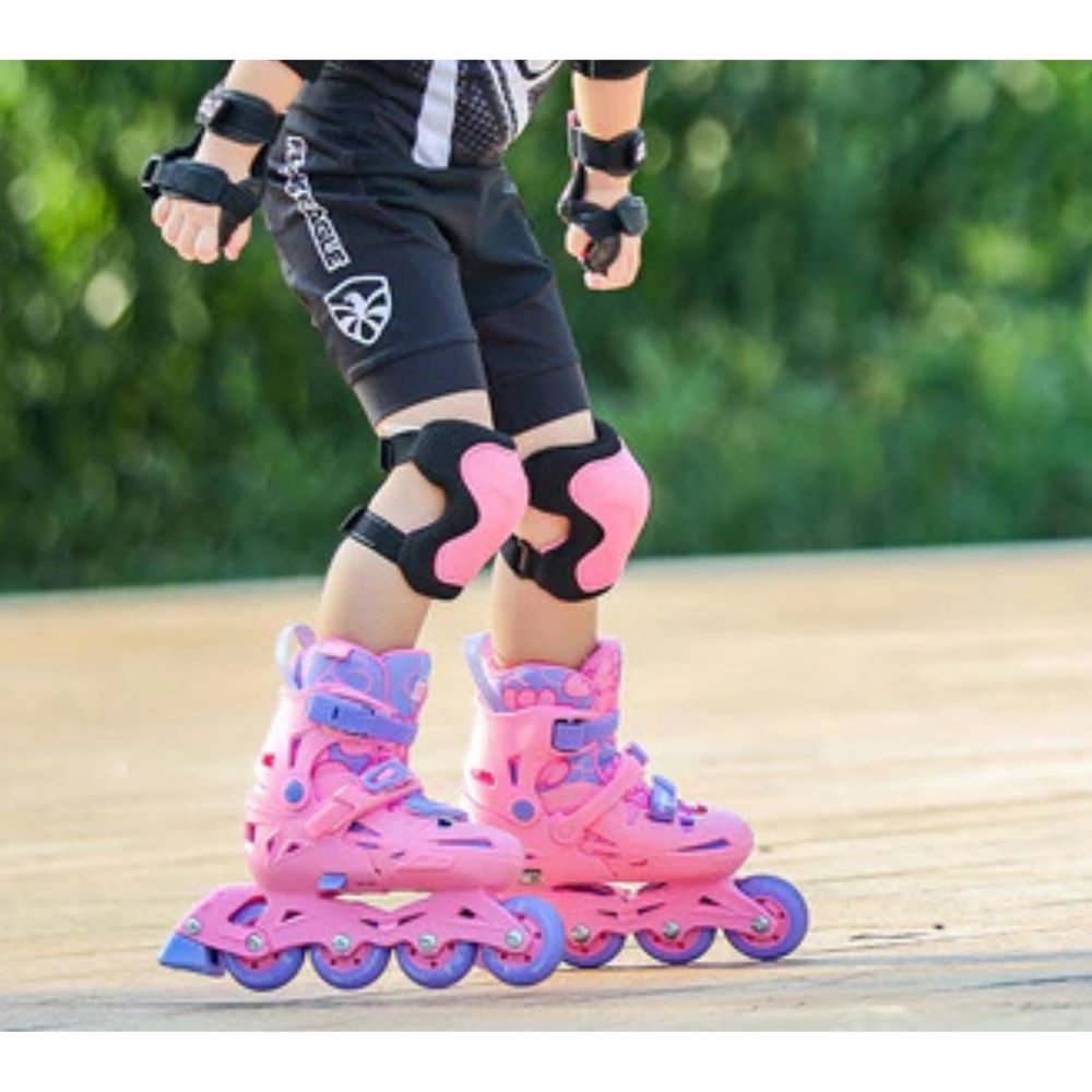 Kids Adjustable Flying Eagle NT2 Nacht Pink Purple Inline Skates - Lucky Skates 