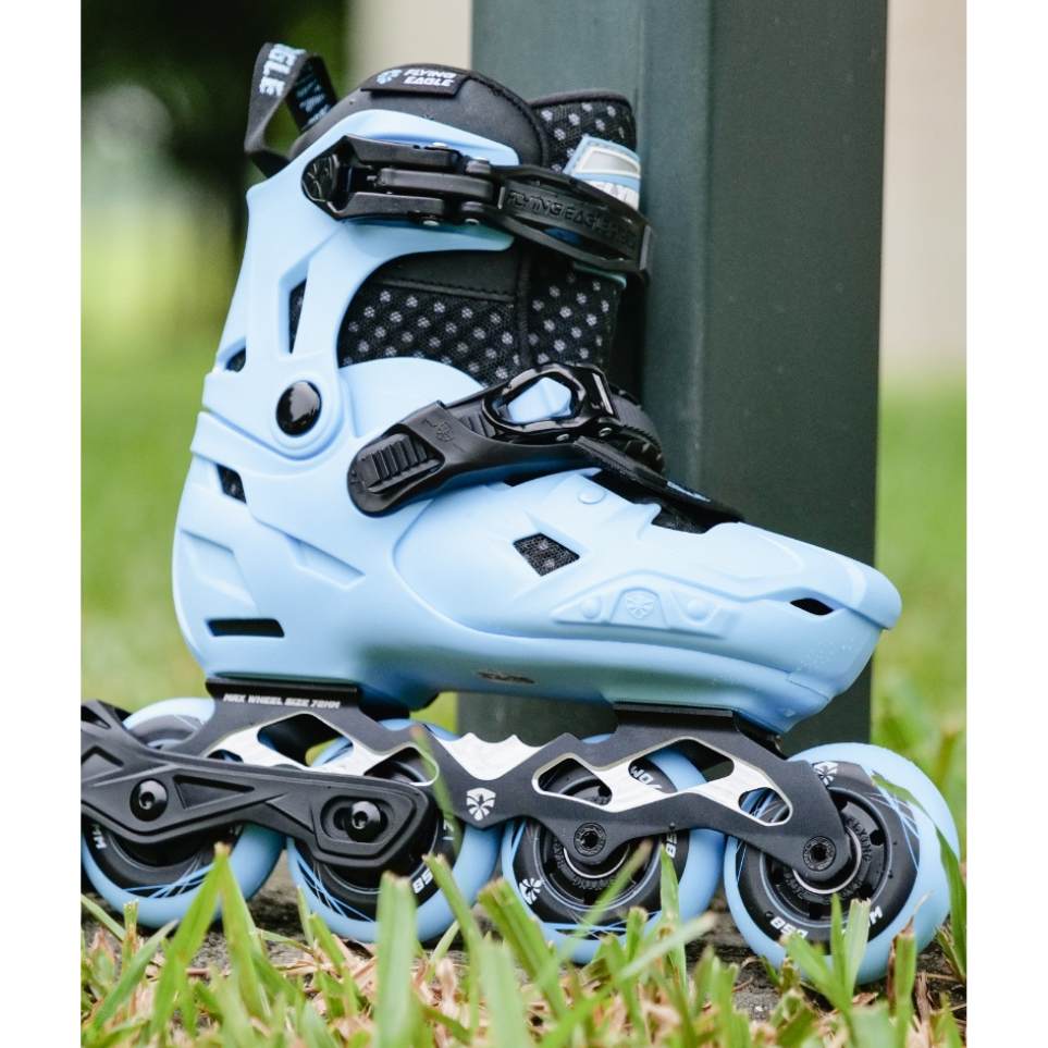 Kids Adjustable Flying Eagle S7 Nimbus Blue Inline Skates - Lucky Skates 