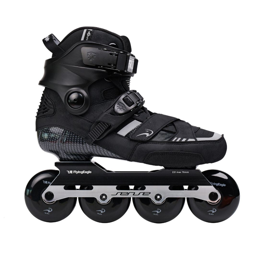  Flying Eagle Raptor Black Urban Inline Skates Uniex 80mm Black - Lucky Skates 