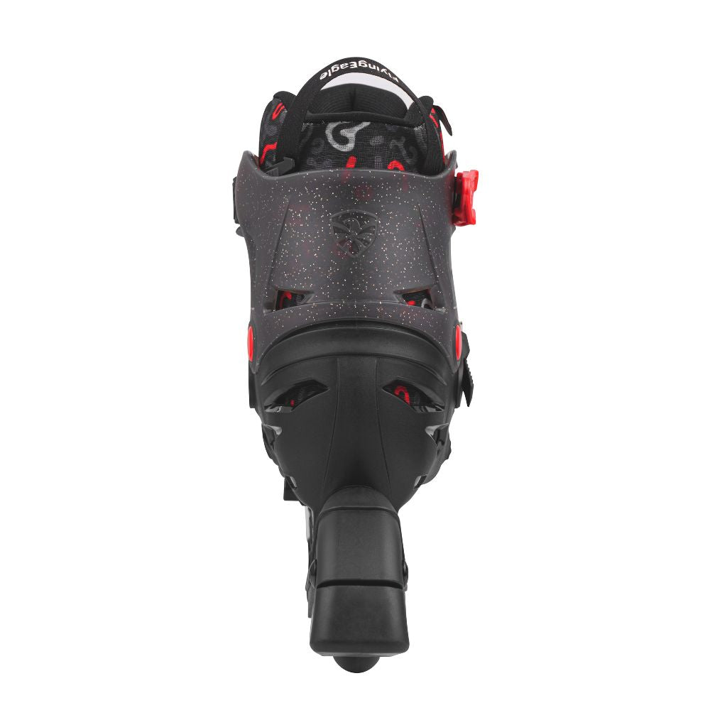 Flying Eagle S3 Cosmo Black Children's Adjustable Inline Skates Black Red - Lucky Skates 
