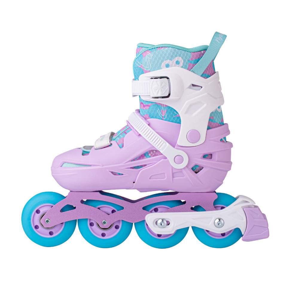 Flying Eagle S5 Pro Buzz Purple Children's Adjustable Inline Skates Purple teal Aqua - Lucky Skates 