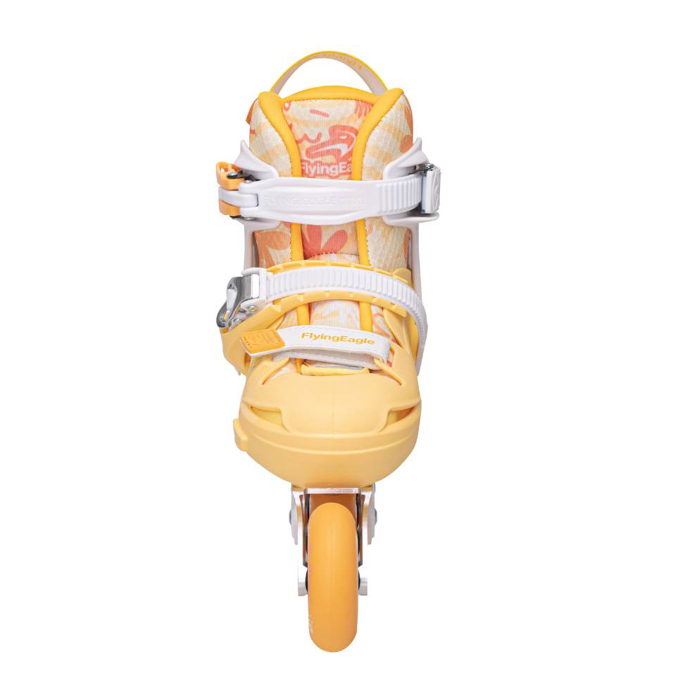 Flying Eagle S5 Pro Buzz Yellow Orange Children's Adjustable Inline Skates - Lucky Skates 