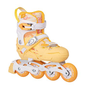 Flying Eagle S5 Pro Buzz Yellow Orange Children's Adjustable Inline Skates - Lucky Skates 