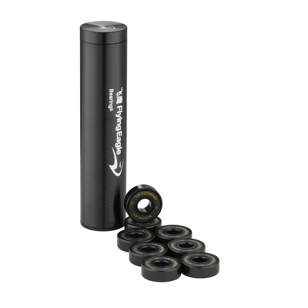 Flying Eagle Scramjet Ceramic Black Skate Ball Bearings 608 8mm - Lucky Skates 