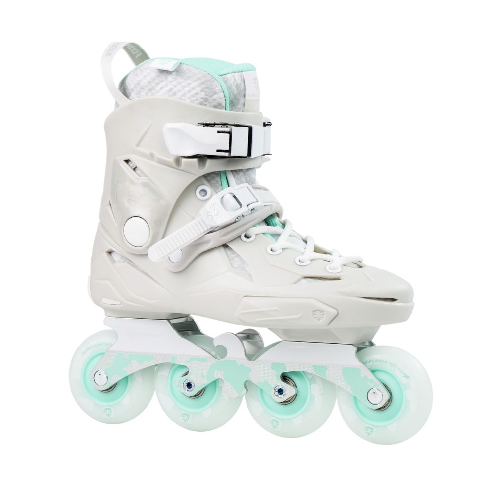 Flying Eagle X3 Shrike Pearl White Grey Aqua Inline Skates 80mm Urban Rockerable Frame - Lucky Skates 