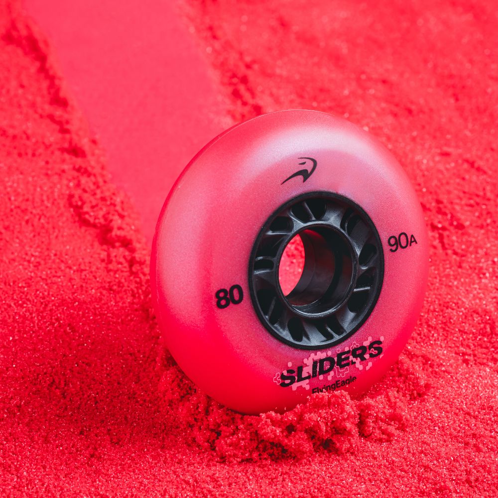 Flying Eagle Sliders Inline Skate Wheels 80mm 90A Red - Lucky Skates 