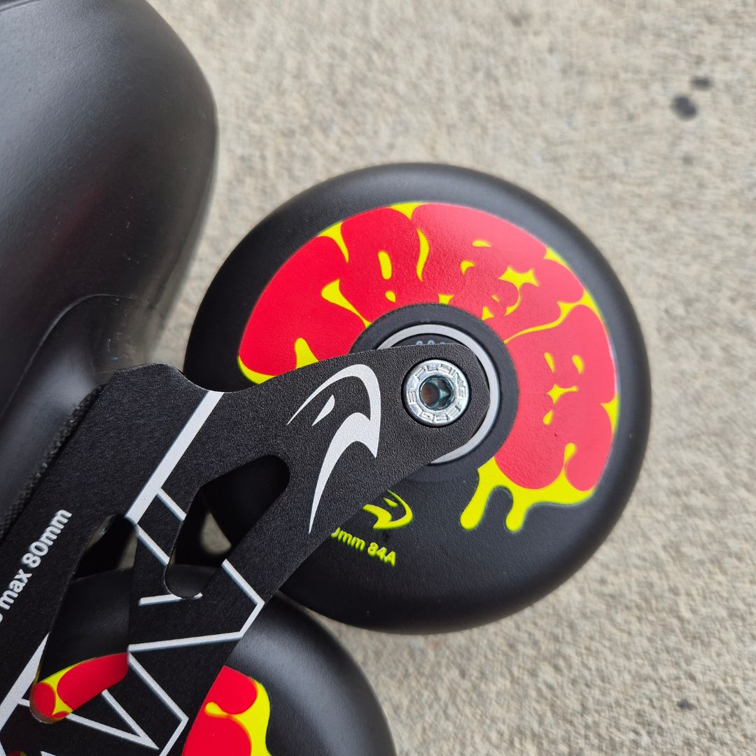 Flying Eagle Taffies Outdoor Inline Skate Wheels 80mm 84a Black - Lucky Skates 