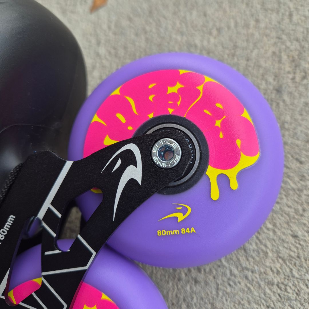 Flying Eagle Taffies Outdoor Inline Skate Wheels 80mm 84a Purple - Lucky Skates 