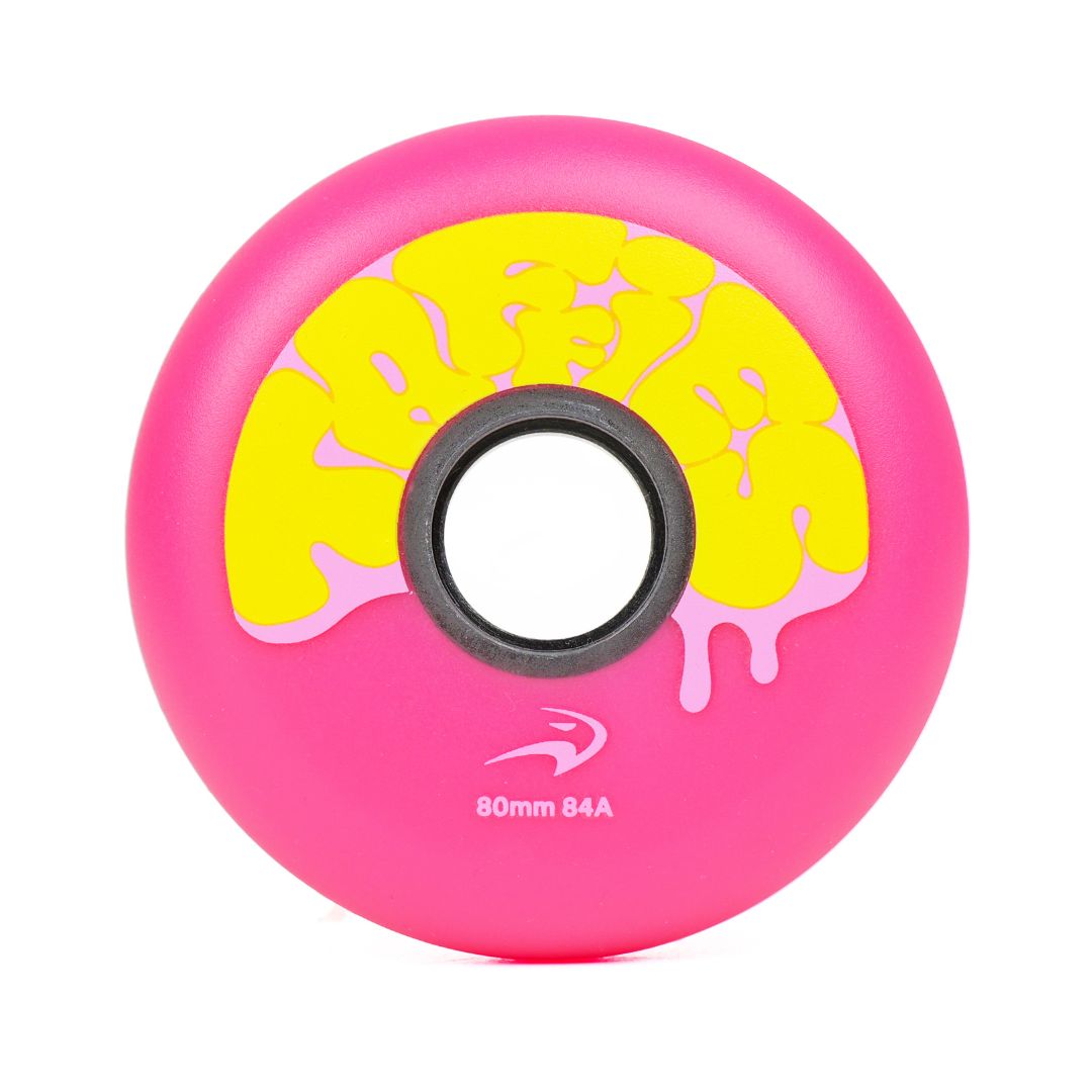 Flying Eagle Taffies Outdoor Inline Skate Wheels 80mm 84a Pink - Lucky Skates 