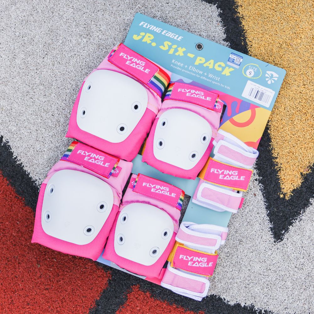 Flying Eagle Valiant Pro Junior Protective Gear Rainbow Pink