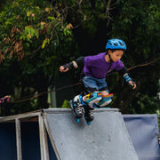 Flying Eagle Vireo Skate Park Aggressive Kids Junior Adjustable Inline Skates Black Blue - Lucky Skates 