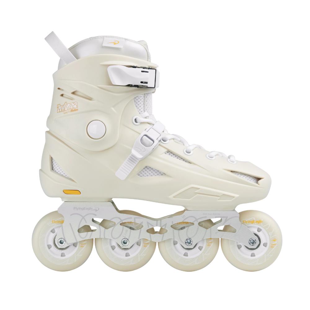 Flying Eagle Avian Womens Urban 80mm Inline Skates Beige Cream White  - Lucky Skates 