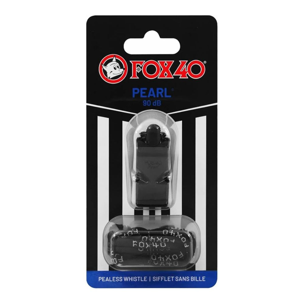 Fox 40 Black Pearl Whistle with Black Lanyard - Lucky Skates 