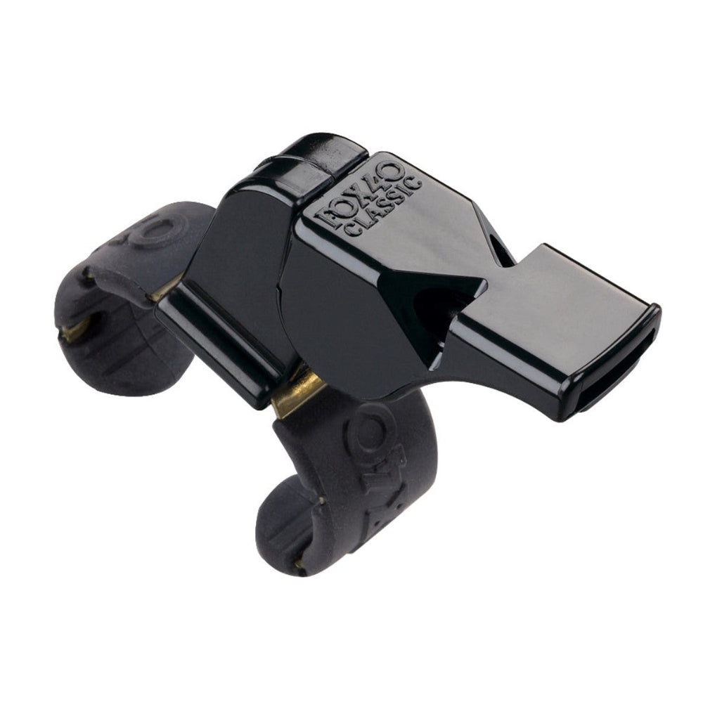 FOX 40 Classic Fingergrip Whistle Black - Lucky Skates