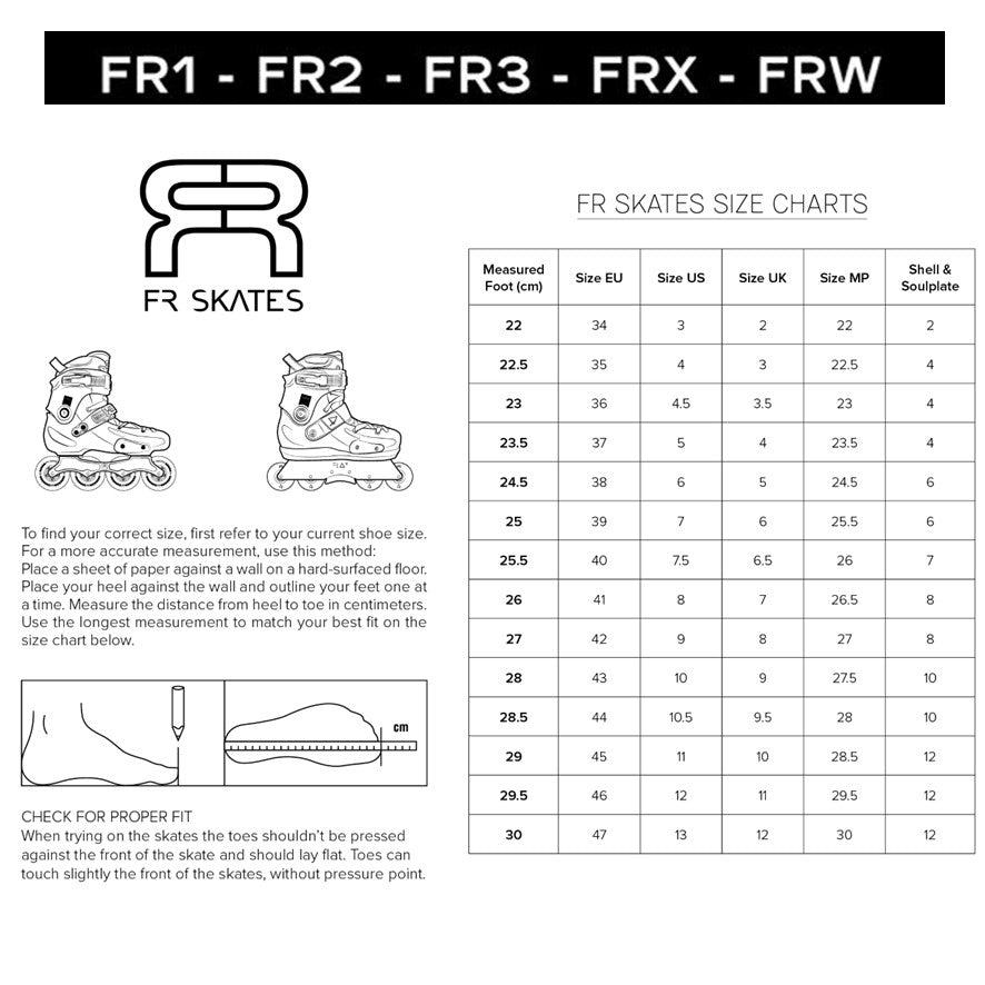 FR FR1 Black Inline Skate Boot Only