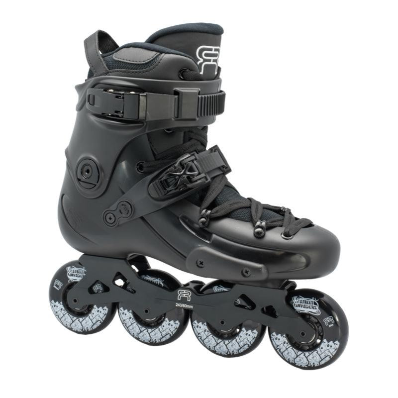 FR skates FR1 80mm Black Inline Skates - Lucky Skates