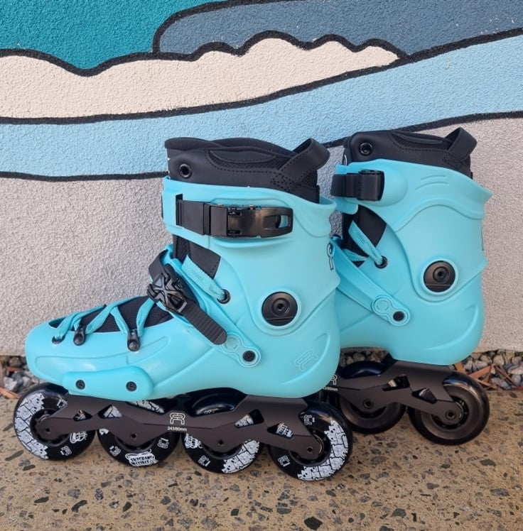 FR FR1 80mm Aqua Teal Blue Urban Inline Skates - Lucky Skates