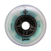 black glitter inline 100mm wheel 