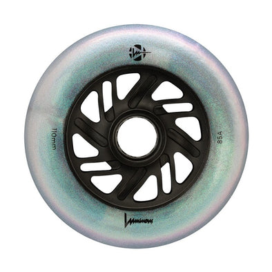 110mm black glitter light up wheel 