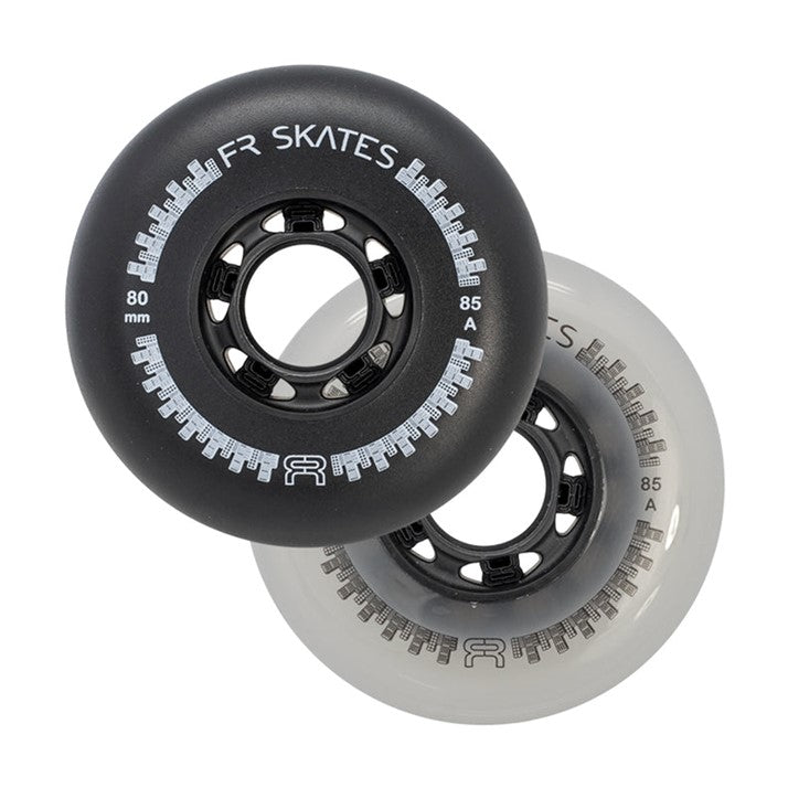 FR Downtown Inline Wheels 80mm 85A Black Clear - Lucky Skates