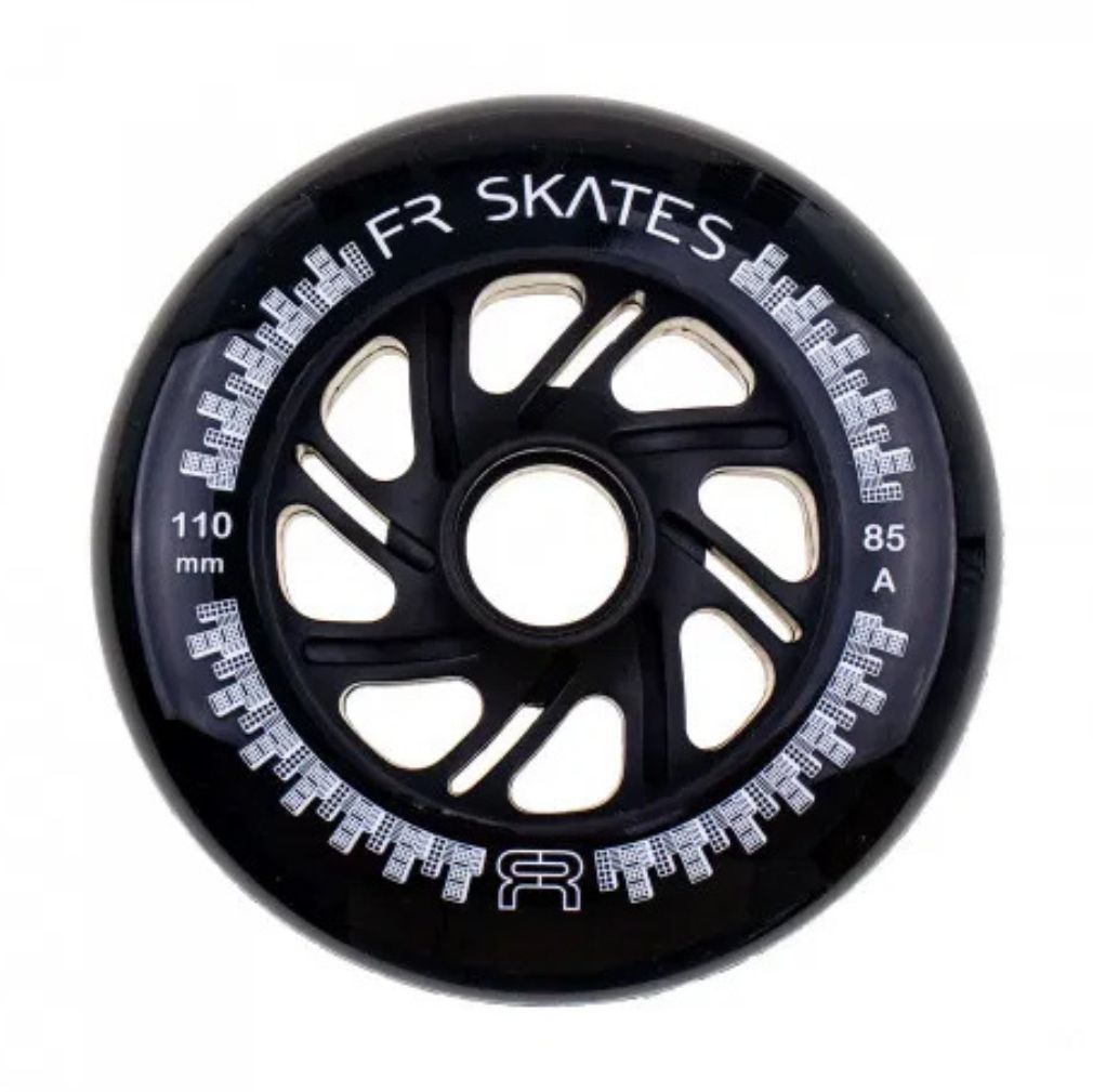 FR Downtown Inline Skate Wheel 110mm 85A Black - 6 Pack - Lucky Skates 