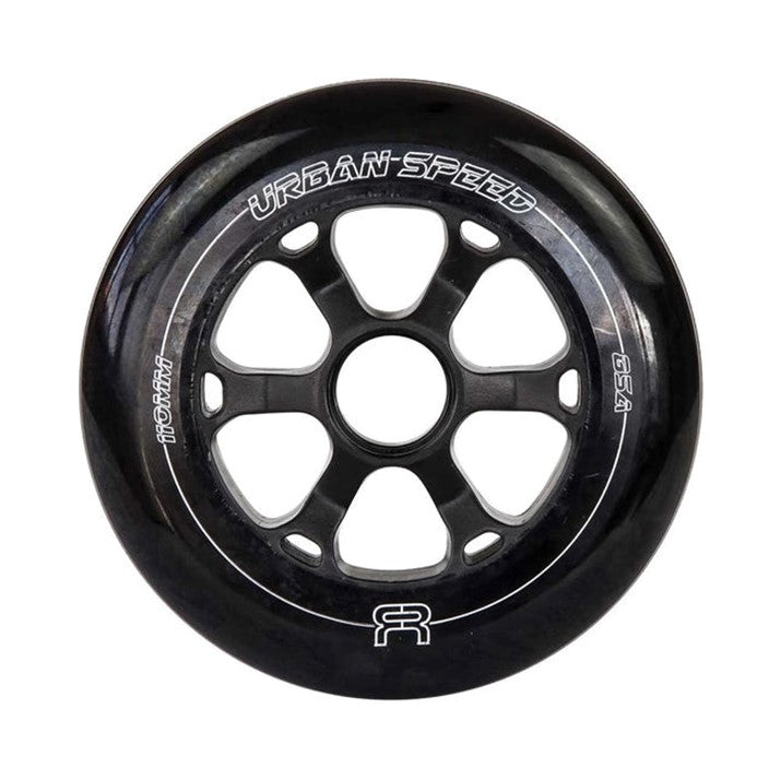 FR Speed Urban Black Inline Speed Skate Wheels - 6 Pack - Lucky Skates