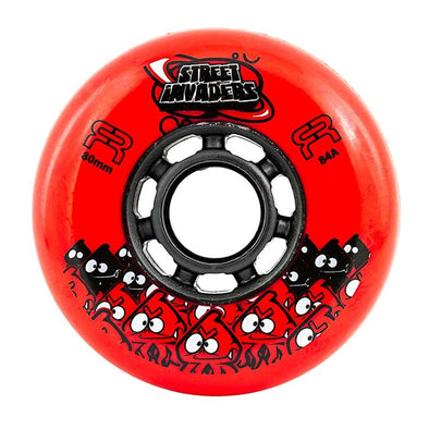FR Street Invaders Red Inline Wheel 84mm 84A - 4 Pack
