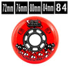 FR Street Invaders Red Inline Wheel 84A - 4 Pack