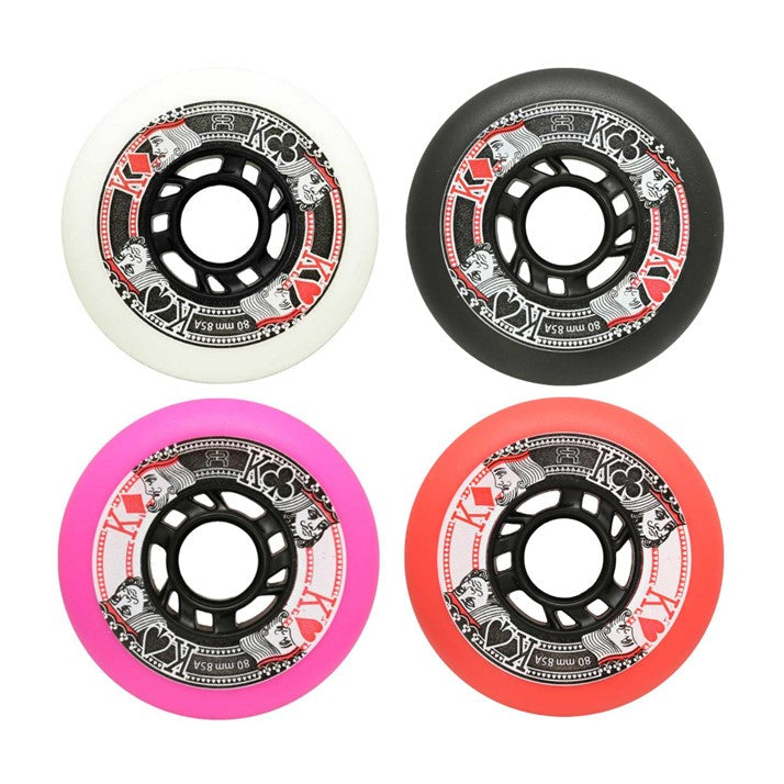 FR Street King Inline Wheel 72mm 85A Black, White, Red, Pink - Lucky Skates