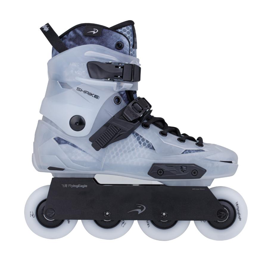 Flying Eagle X5 Shrike Pro Urban Inline Skates Clear Black Grey 80mm Black Cloud - Lucky Skates 