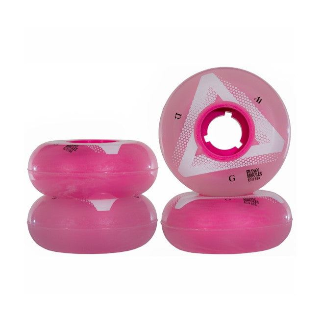 Gawds Franky Morales Pink Inline Wheel 60mm 88A - 4 Pack - Lucky Skates