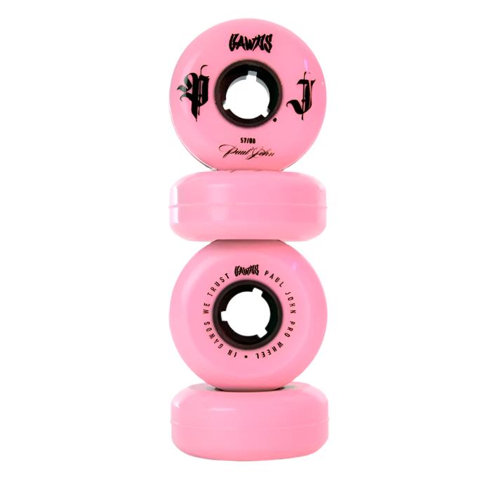 Gawds Paul John Pink Inline Wheels 57mm 88A 4 Pack - Lucky Skates