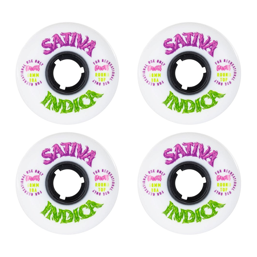 Gawds Team Weed III Inline Aggressive  Inline Skate Wheels 60mm 88a 4 Pack White - Lucky Skates